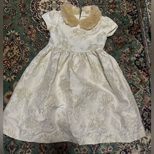 NWOT Janie and Jack Holiday Dress faux fur
